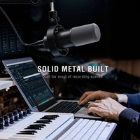 FIFINE Dynamic USB/XLR Microphone with Gain Knob/Touch-mute/Headphone Jack,Recording Mic for PC Sound Card Streaming-K688W White 5