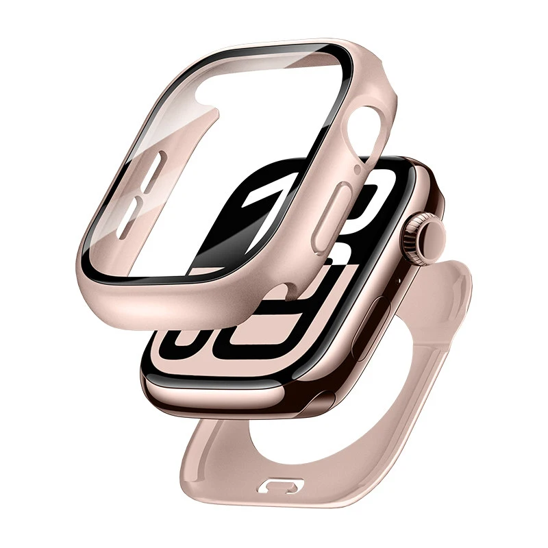 All-in-One Waterproof Apple Watch Protective Case with Tempered Glass Screen Shield