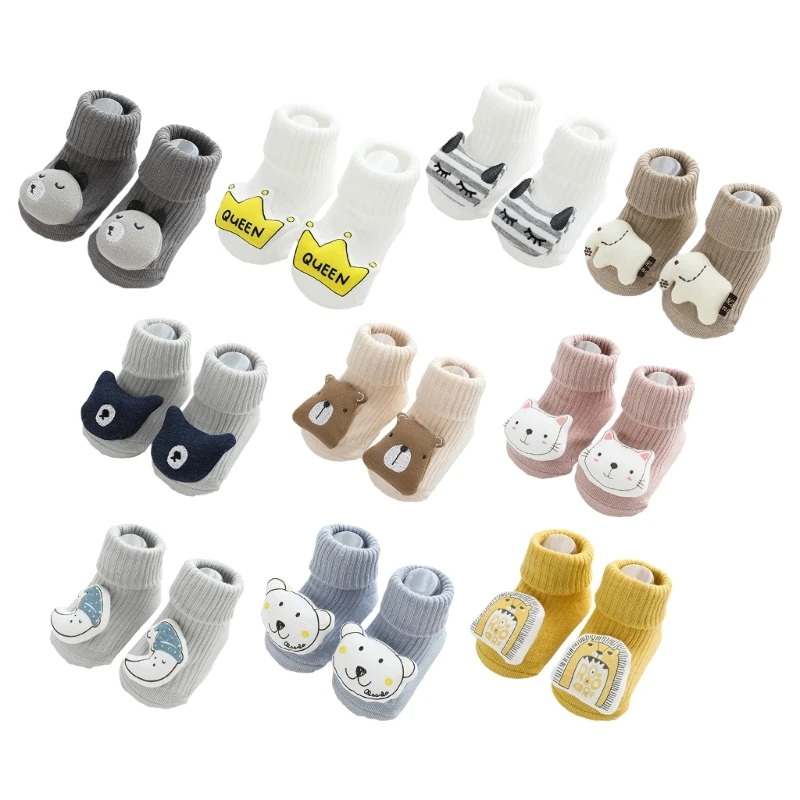 

Cartoon Newborn Baby Socks Dispensing Non-slip Loose Mouth Kid Cotton Socks Gift