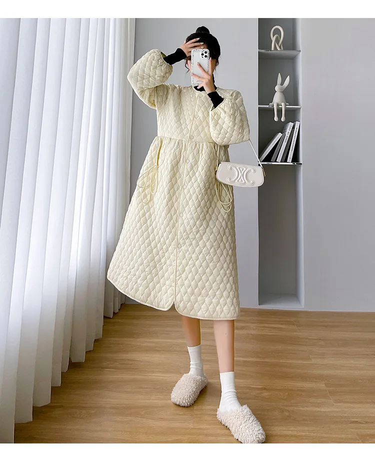 Pregnant Women's Winter Suit Cotton Coat Loose, High-Grade, Belly Covering Cotton Coat Is Foreign