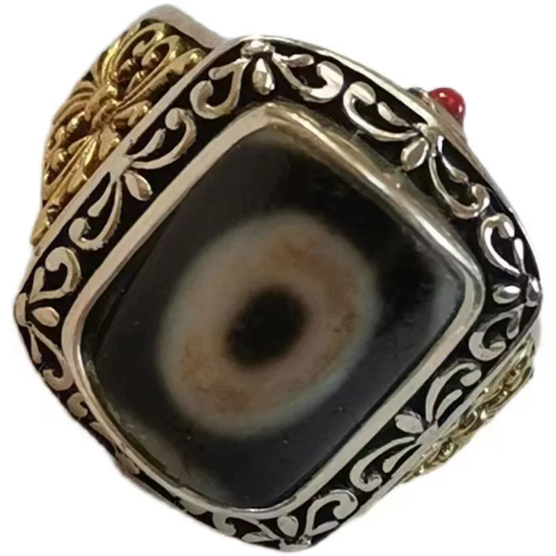 

Тибетское кольцо с бусинами DEEPFOREST серебряного цвета, маленький дизайн, оригинальный дизайн, аксессуары для развлечений и культуры, ювелирные изделия