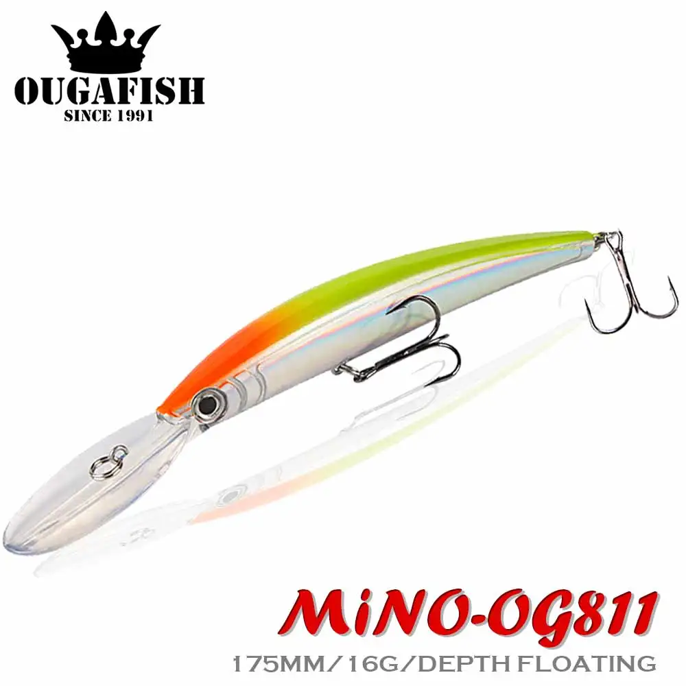 Floating 16G 175Mm Long Tongue Minnow Fishing Lure Topwater Long Tongue Accesorios De Pesca Black Minnow Leurre Strumenti Artificiali