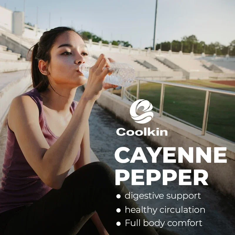 Cayenne Pepper Capsules Promotes Bones Joint and Heart Health Pain Relief Anti aging Improves Digestion Blood Circulation