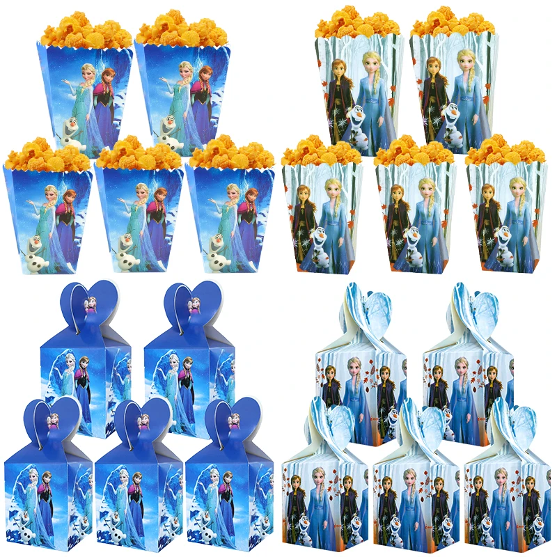 48/24/12PCS Disney Frozen Kids Girls Favor Birthday Pack Event Party Decoration Baby Shower Frozen Candy Box Alsa Party Supplies