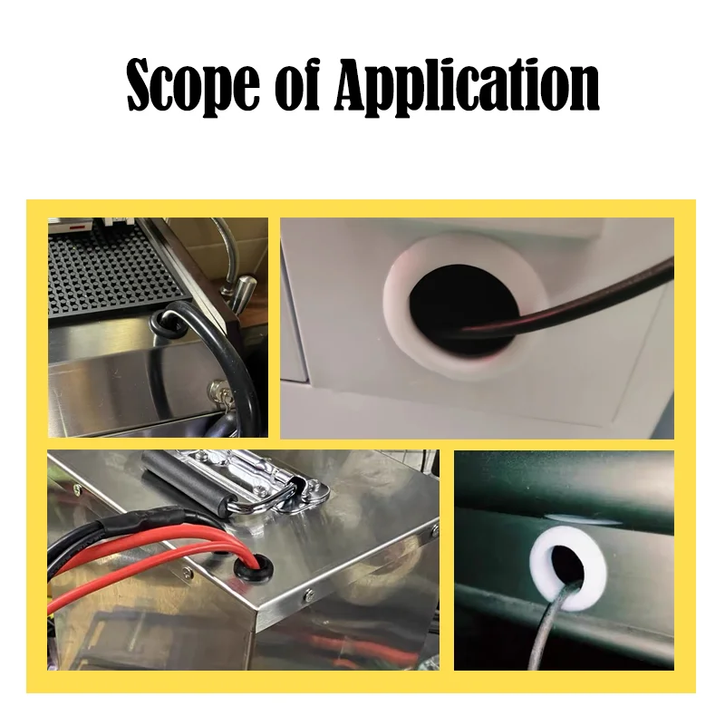 Description Picture 3 of item400/90pcs Rubber Seal Ring Double-sided Rubber Grommets Ring Non-toxic Odorless for Protect Wire Cable Hole Shim Sealing Washer