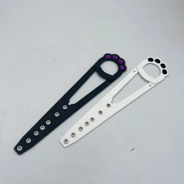 1pc Mini Plastic Cat Door Latch Holder Flexible Puppy Pet Lock Retainer Safe Flap Gate Stopper for Dog Cat Supplies Black/White 4