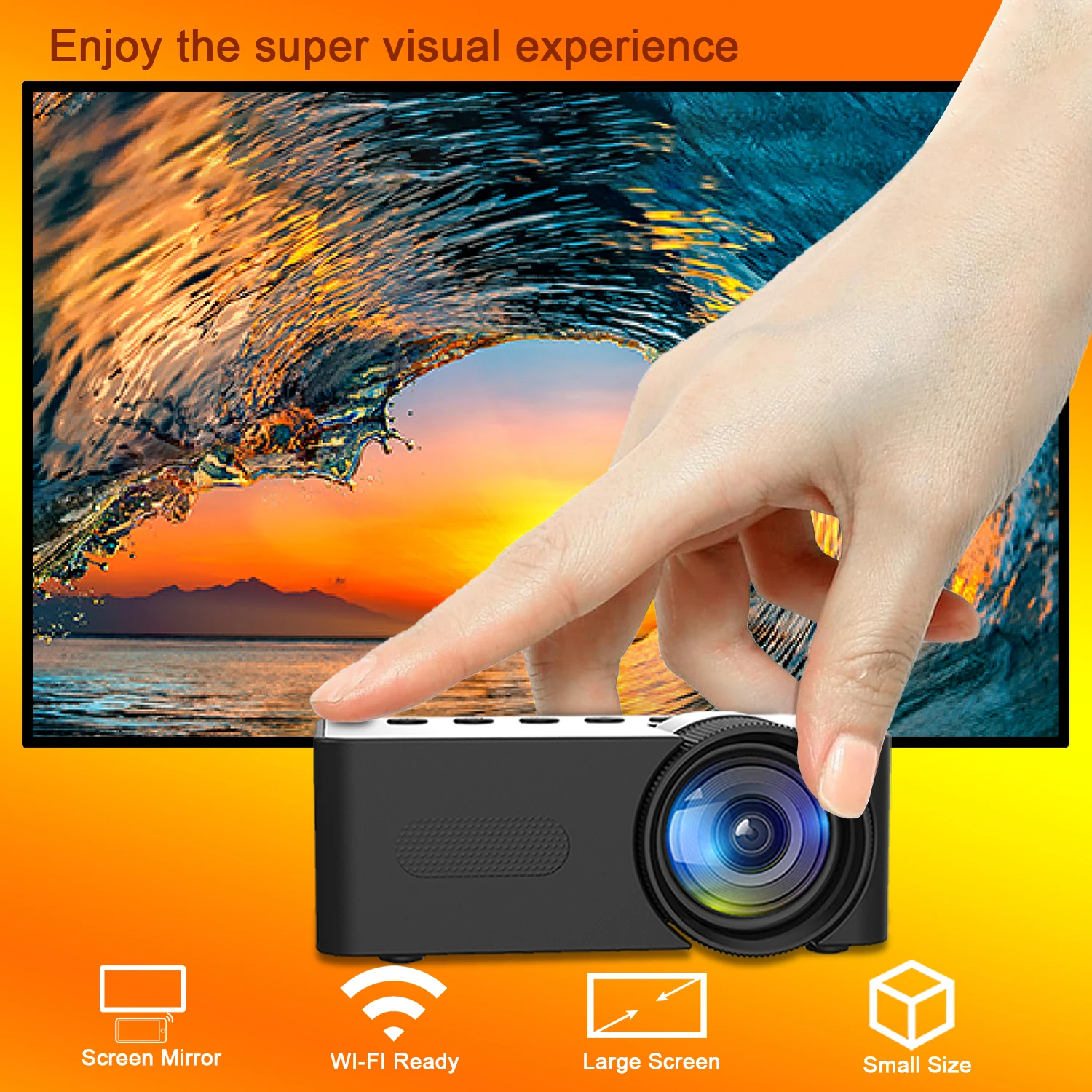 Android, Wi-Fi, inteligente, HD1080P completo, escritório, cinema