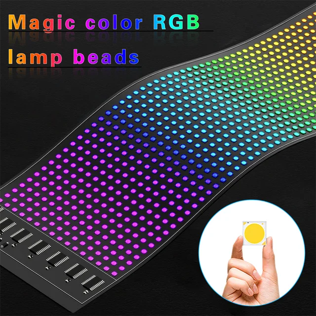 Panel LED flexible USB 5V RGB LED Car Sign Bluetooth App Control desplazamiento de texto de animación de pantalla de luz * COMPRA INTERNACIONAL* 2