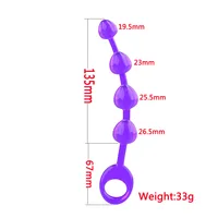 Analkugel-Plug mit Ringgriff, weiches Butt Plug-Analspielzeug für Anfänger, Prostata-Massage 5