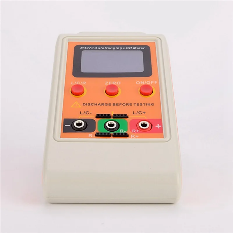 AB53 LCD 충전식 디지털 LCR 브리지 미터 플라스틱 커패시턴스 인덕턴스 미터 범위 100h 100MF 20MR (SMD 클립 포함)