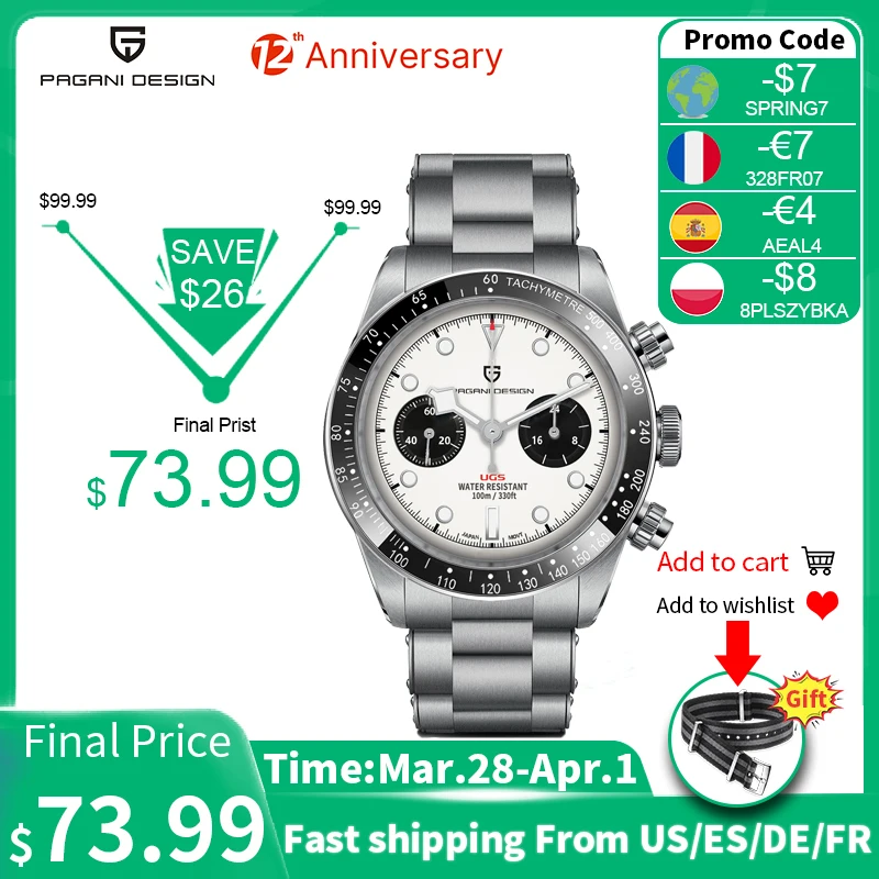PAGANI DESIGN 2022 New BB Panda Retro Chronograph Luxury Quartz Wrist Watches men Sapphire mirror 100M Waterproof Watch For |