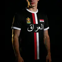 Maillots imprimés style Irak pour hommes et femmes – T-shirts de sport d'été à manches courtes, respirants et à séchage rapide pour le football 2