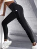 New High Waist Women's Leggings Stretch Yoga Pants Tights With Pockets Push Up Fitness Running Sportswear Solid Color Pants 3