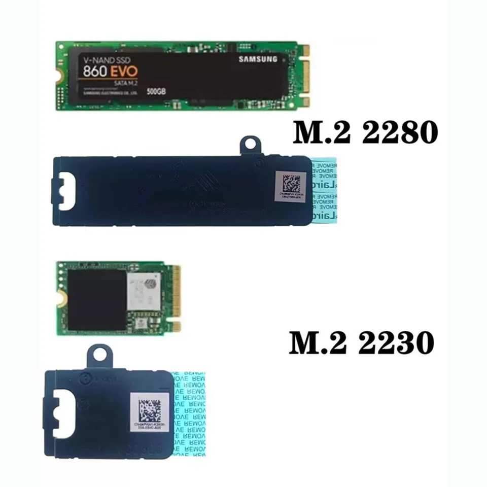 New Original Laptop M2 2230 2280 SSD Bracket With Heatsink Plate For Dell G15 5530 5531 5535 G16 7630 7635 04PKN1 06GFVV 0X8GH8