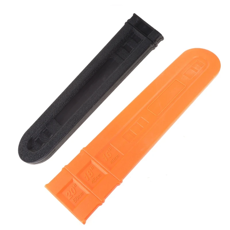 12/16/20/24inches Chainsaw Bar Protective Cover Scabbard Protector Universal Guide Black & Orange Durable Cover for CASE