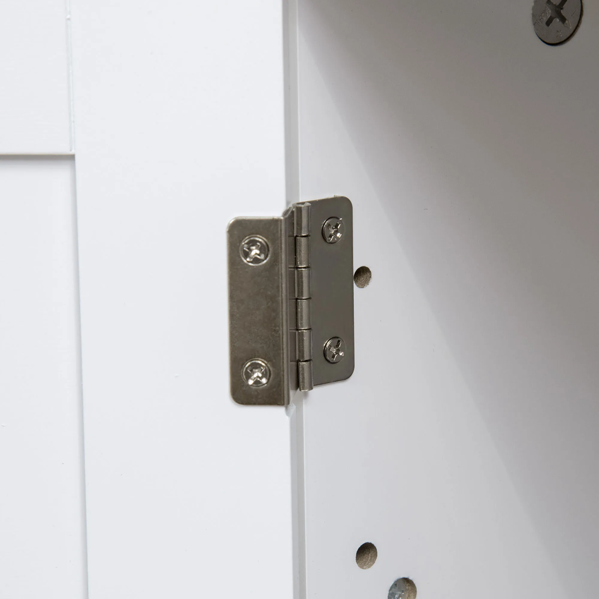 Katzenschrank/Katzenklo mit verstellbarer Trennwand und magnetischen Türen, weiß, 86x48x52cm, für stilvolles Katzenhaltungssystem vor Ort – Detail 8