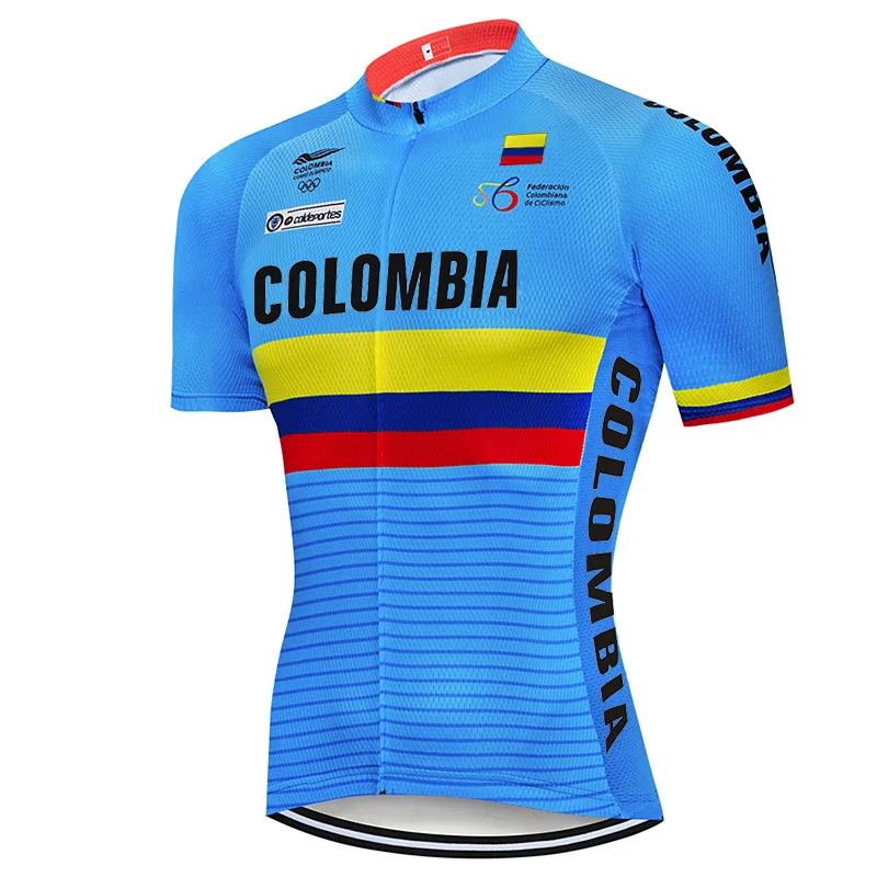 

Cycling Short Jersey Colombia, Outdoor MTB Shirt, Bicycle Race, Red Sportswear, Road Mountain Maillot, Dry Breathable, Cool