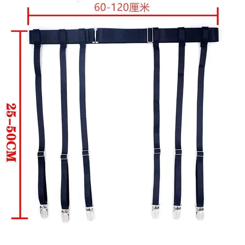 Reggicalze Donna Reggibile Con 4 Clip - Vita Regolabile 60-120cm, Nero, Taglia Unica - Foto 14