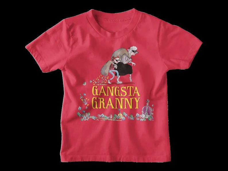 World Book Day T Shirt Nonna Gangsta Ispirato Adulti Bambini 100 Cotone Costume Maniche Lunghe O Corte