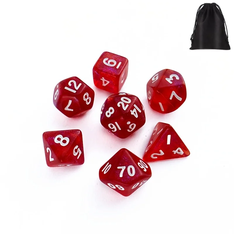 Dice Set Mini Dice D4 D6 D8 D10 D12 D20 DND TRPG Dungeon Dragon Figures Game