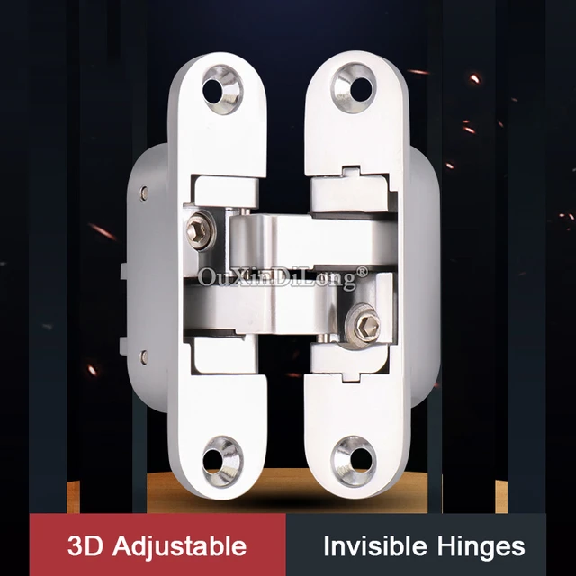 Bisagras de puerta invisibles tridimensionales, puertas ciegas plegables de  madera, Cruz de 180 grados, interior y exterior, bisagras abiertas ocultas  - AliExpress