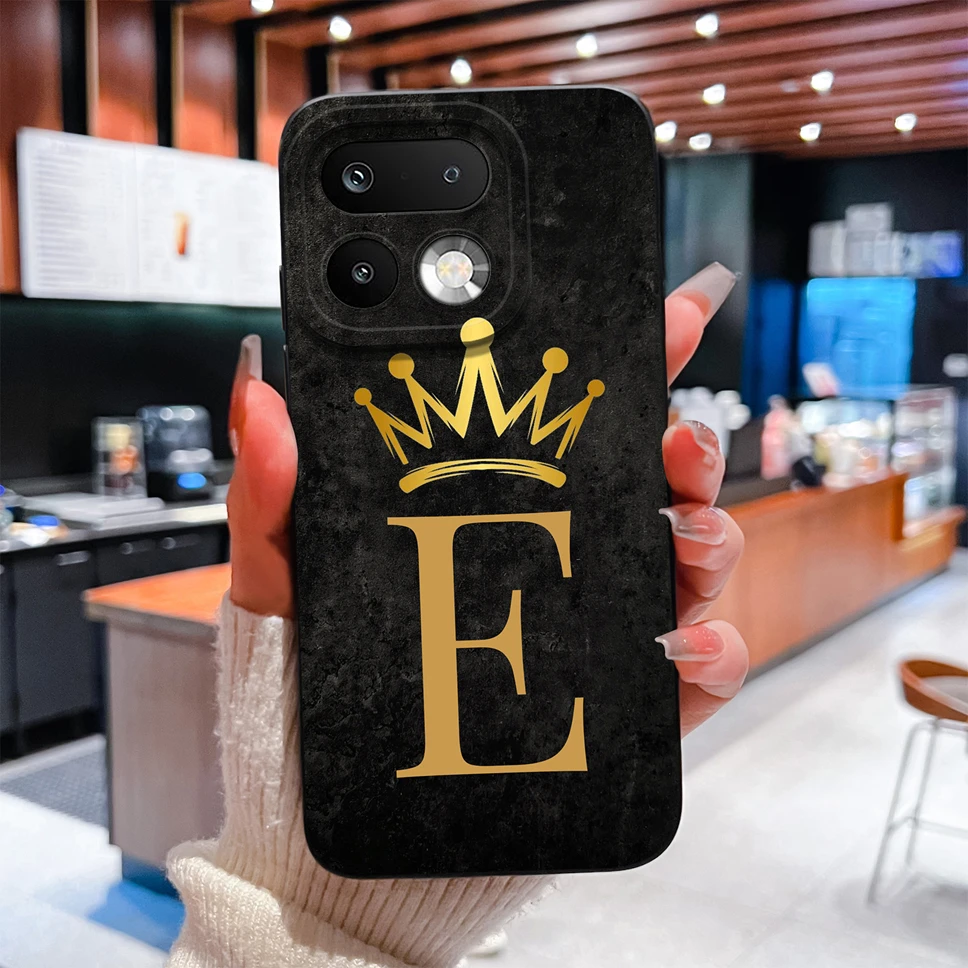 Fashion Crown Letters Shockproof Silicone Couple Phone Case