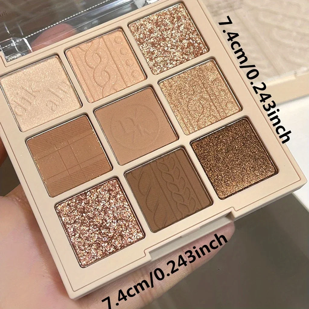 9 Color Eyeshadow Palette Matte And Shimmer Brown Eyeshadows Powder Long Lasting Blendable Eyeshadow Cosmetics eye shadow eye shadow plate