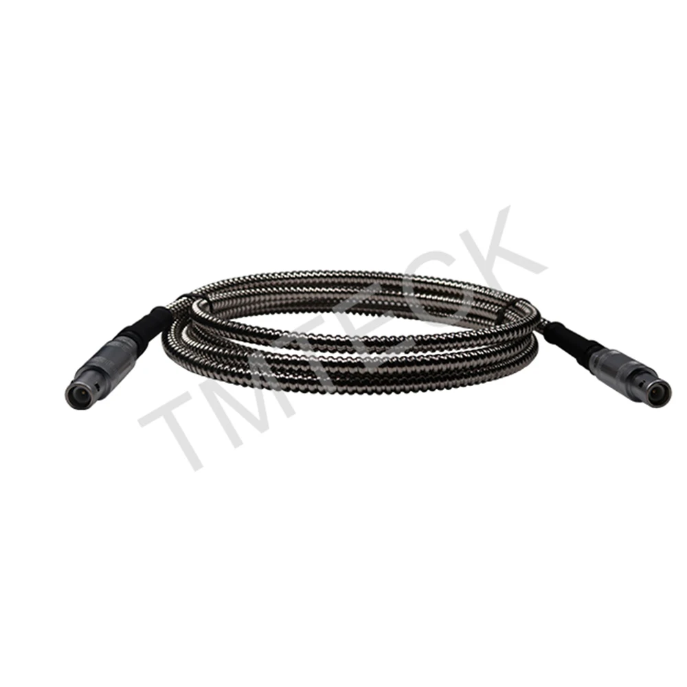PKLL2 compatible with style lemo 1-lemo01 flexible Stainless Steel Protection Shielding Ultrasonic Cable armored probe cables