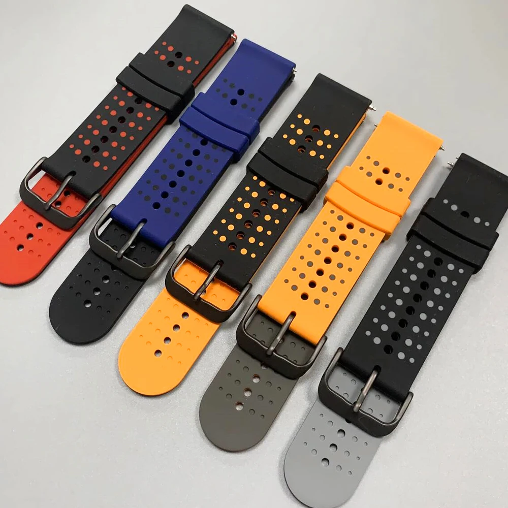 Premium Sport Silicone Watch Band - 22mm/20mm Adjustable Bracelet