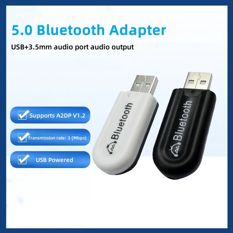 

Car Audio USB Wireless Bluetooth 5.0 Receiver Sound Cannon Adapter Music Receiver for TV Speaker Computer Laptop Power Amplifier