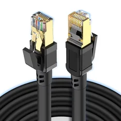 Premium High - Speed Ethernet Cable with RJ45 Connector for Secure LAN Networking (CAT6 Black)