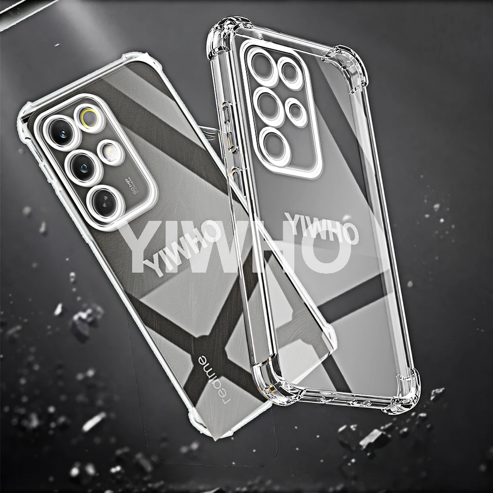 Premium Transparent Shockproof Clear Soft TPU Back Cover Case - Luxury Protective Design