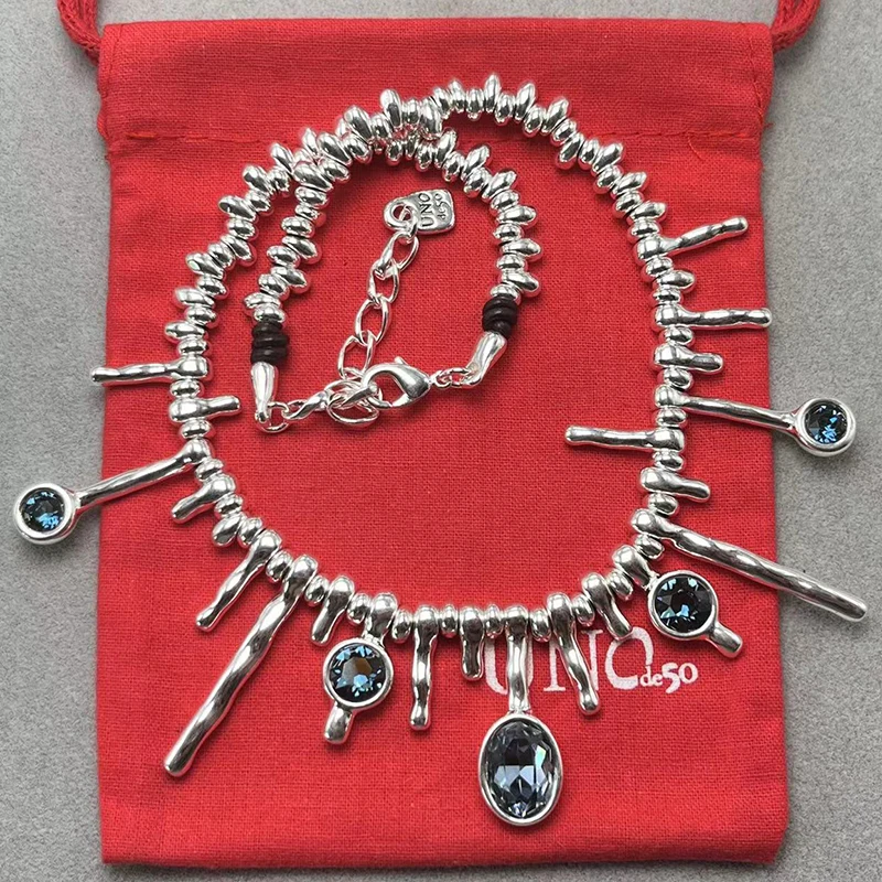 

Новинка 2023 г., unode 50, популярный Европейский и американский высококачественный модный ожерелье с драгоценными камнями, Женская Подарочная сумка для ювелирных изделий