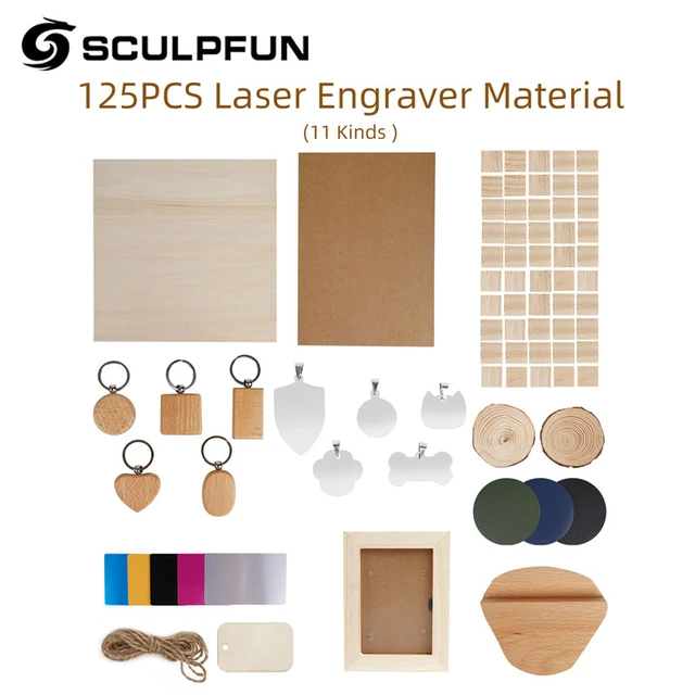 125PCS Laser Material For All Laser CNC Engraver