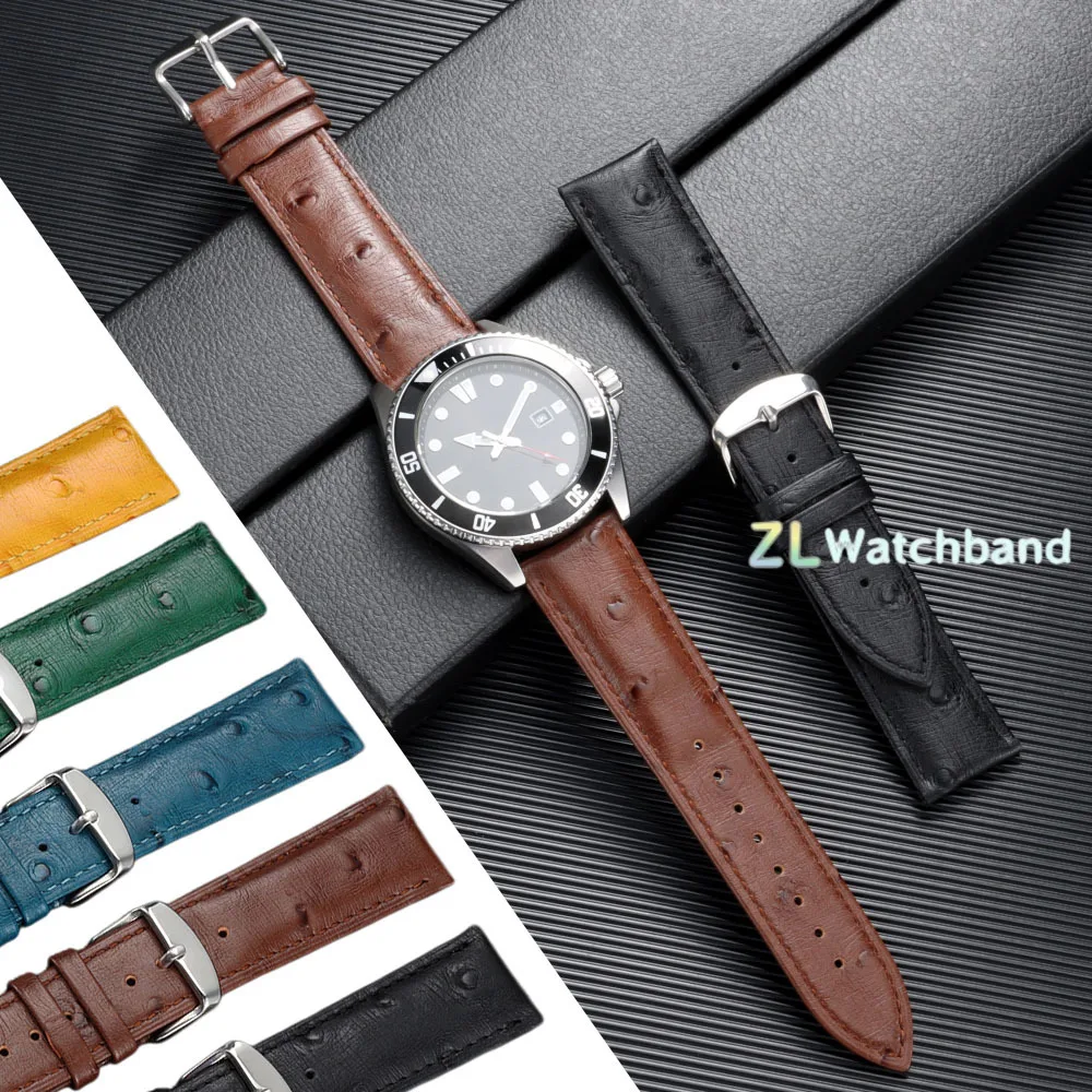 Premium Leather Watch Strap - Universal Fit 18mm to 22mm Wristband