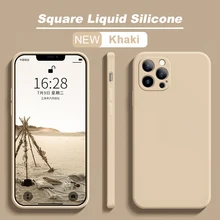  ASTUBIA Official Square Liquid Silicone Phone Case For iPhone 11 12 13 Pro Max Mini X XR XS Max 7 8 Plus SE 2020 Cover 