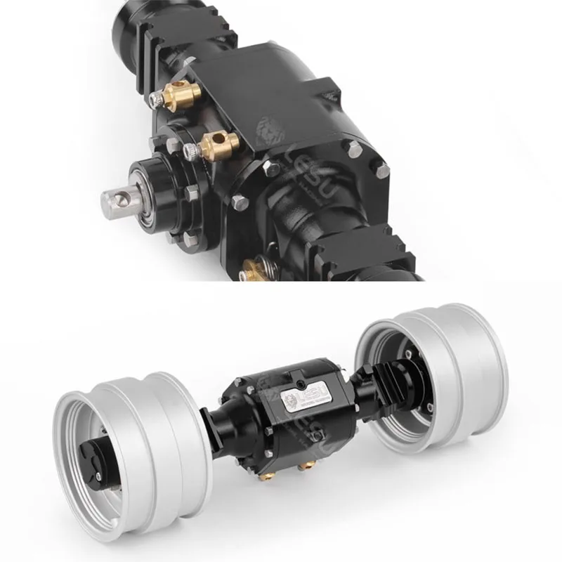 1/14 RC Vorder- und Hinterachsen mit Differentialsperre für WA100M-8 Radlader Modell RD-2039 Übersetzungsverhältnis 1:3 DIY Spielzeugauto Upgrade-Teile