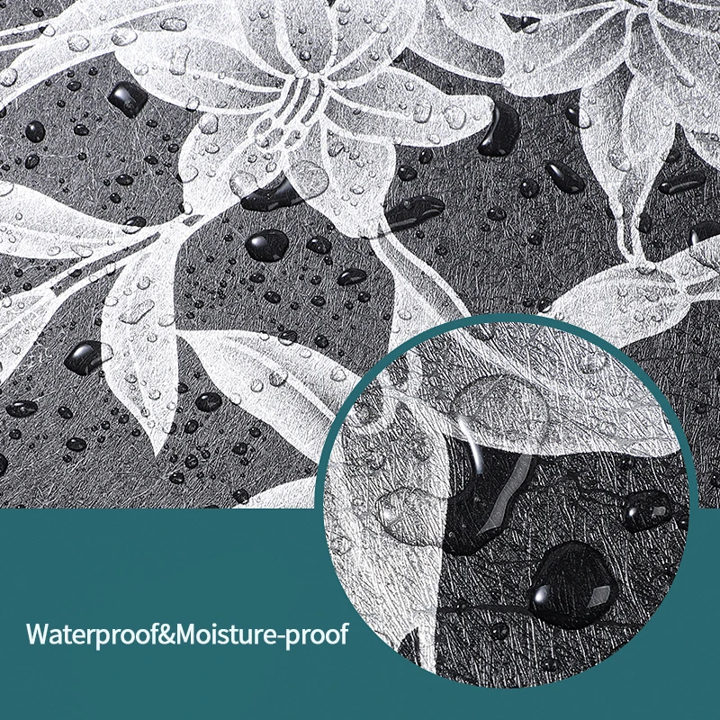 Black Frosted Glass Film Window Self Adhesive Decorative Stickers Static Cling Anti-UV Sunblocking Heat Insulation Privacy Film