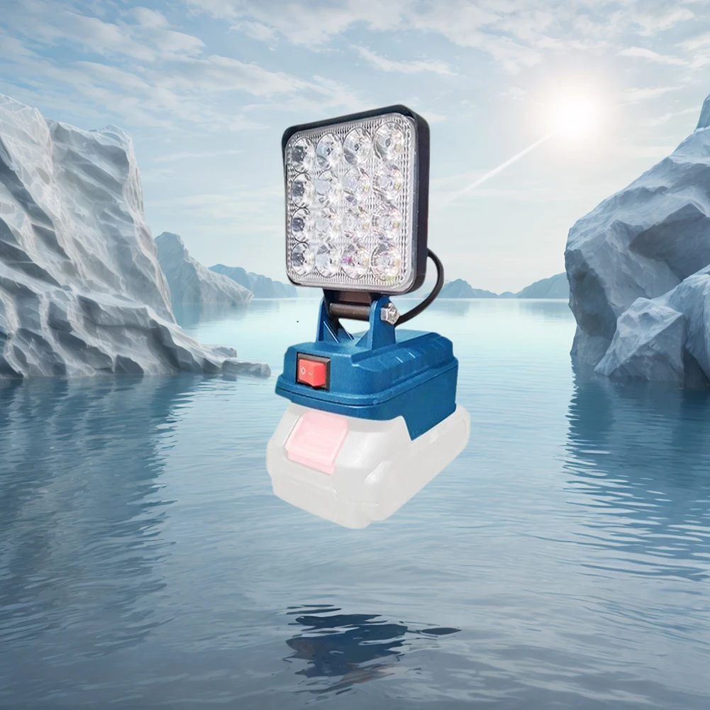 LED Work Light Camping Light Rechargeable Emergency Light Dual USB Ports Battery Lantern Waterproof for Construction Site