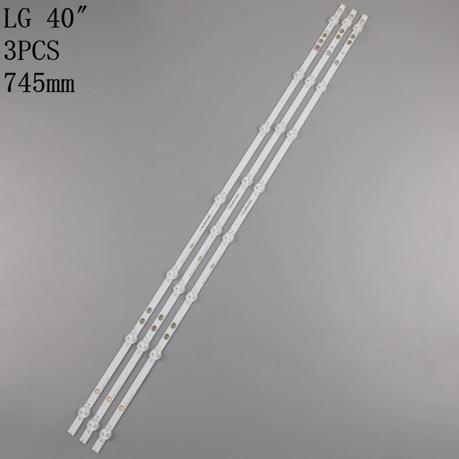 3pcs LED Lamp strip 17DLB40VXR1 LB40017 V0_05_38S for Bush VES400UNDS-2D-N11 VES400UNDS-2D-N12 Toshiba 40L3653DB 40L1653DB