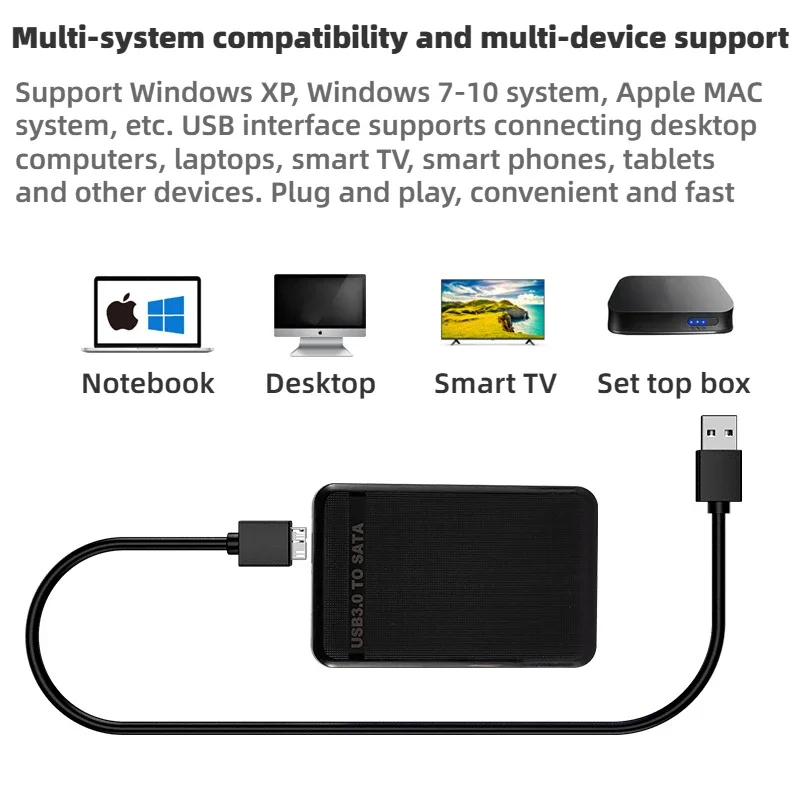 2024 ޴  ϵ ̺ Ŭ, USB 3.0-SATA III 5Gbps 2.5 ġ Ʈ HDD SSD ̽  UASP, 2.5 ġ
