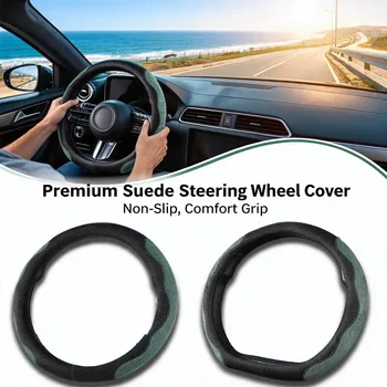 Coprivolante Universale per Auto, Durevole, Morbido, Traspirante, Antiscivolo, con Rivestimento in Pelle, Protezione Interna per Camion, SUV e Veicoli