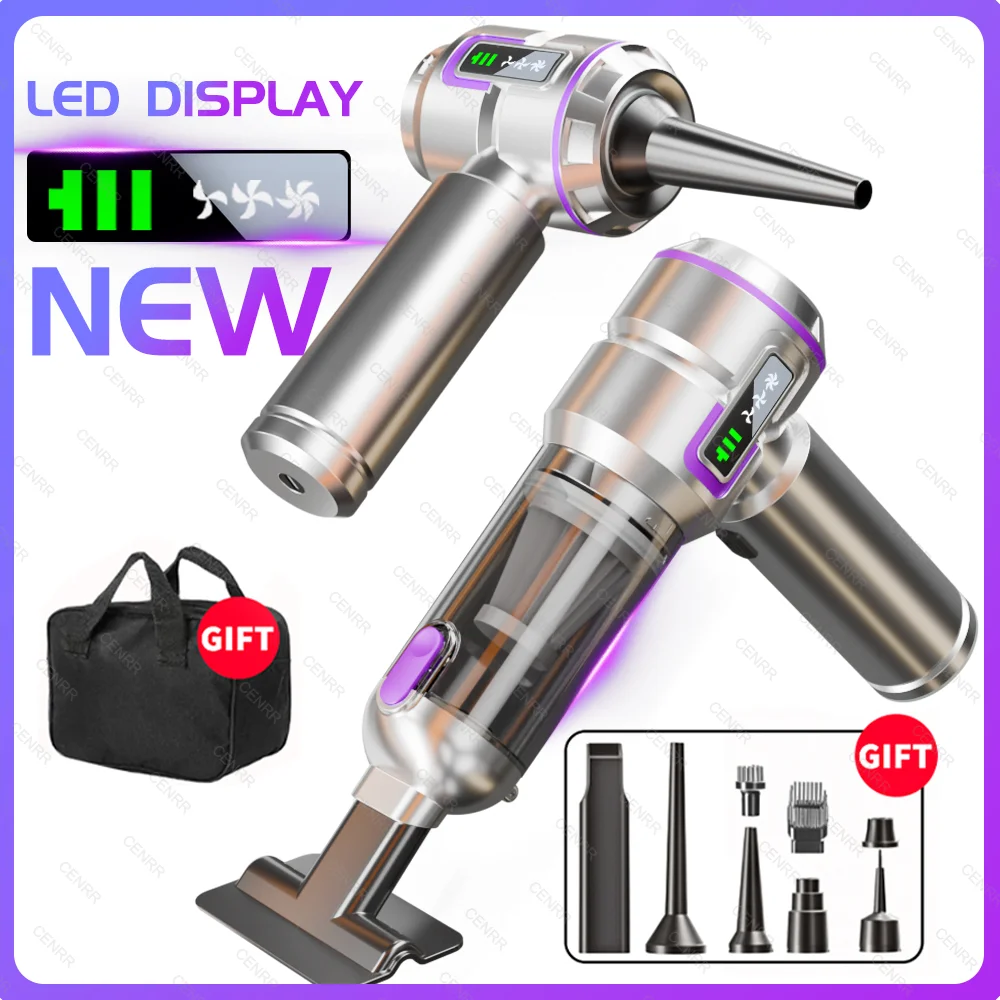Mini Car Vacuum Cleaner 998000PA Cordless Powerful Portable Car Vacuum Cleaner for Home Handheld Blower Car Cleaner 1