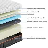 Матрас из пеноматериала Vesgantti, белый, толщина 16/18/26 см, матрас из гелевой пены с эффектом памяти, Zoned Support Keeps You Well Aligned — изображение 3