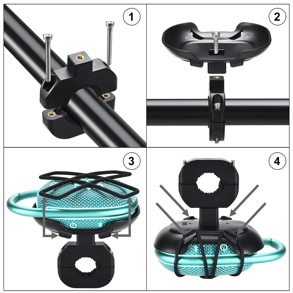 Bike Portable Speaker Mount Anti-Slip Bicycle Speaker Holder Bicycle Speaker Rack for JBL Clip5/4 Bluetooth-Compatible Speaker