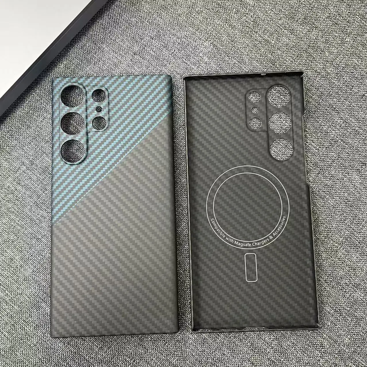 AKATIP Aramid Fiber Carbon Finish Magnetic Luxurious Shockproof Case