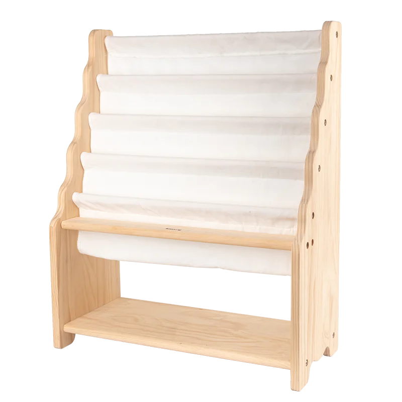 Simple Wooden Family Picture Bookshelf for Children Multi-Layer Mobile Cart Storage Rack Toy & Collections