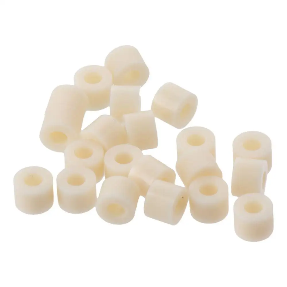 ABS 라운드 스페이서 와셔, 흰색, OD 11mm, ID 5.2mm, 높이 8mm, 100 개