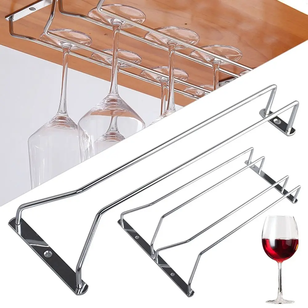 1Pcs 304 Stainless Steel Wine Glass Rack Home Storage Kitchen Supplies Cup Goblets Hanger Upside Down Multi-layer 5