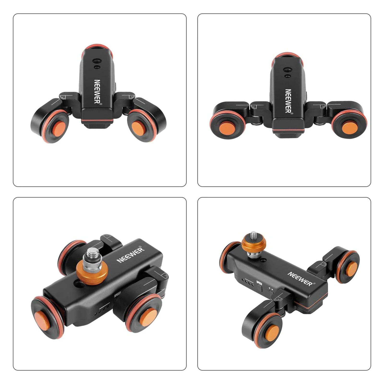 3-Wheels Wireless Video Camera Dolly 3-Speed Motorized Electric Track Rail Slide
